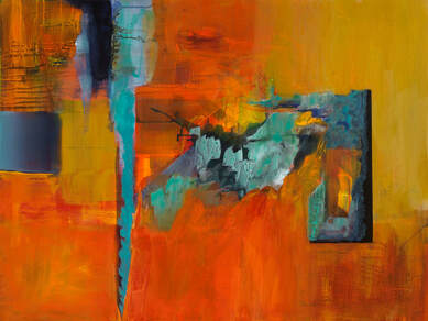 Steffens abstract painting - Dwelling Within